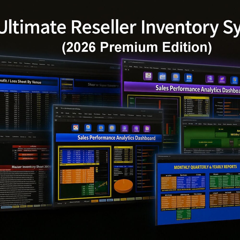 Ultimate Reseller Inventory System | Excel-Based Business Tracker | Premium